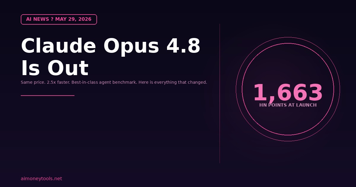 Claude Opus 4.8 Is Out: Everything That Changed (May 2026)