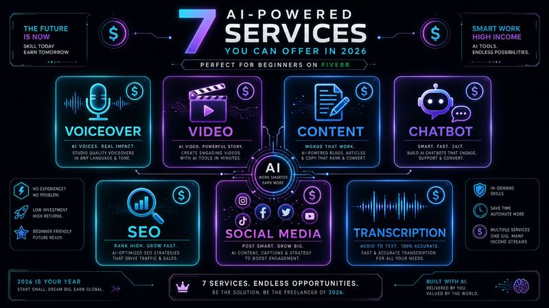 How to Make Money on Fiverr with AI Tools in 2026: 7 Gigs You Can Start This Week