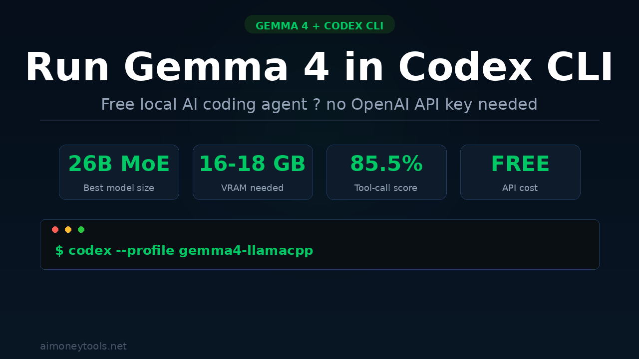How to Run Gemma 4 in Codex CLI: Free Local AI Coding Setup (2026)